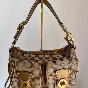 VINTAGE Coach 65th Signature Legacy Turnlock Shoulder Bag